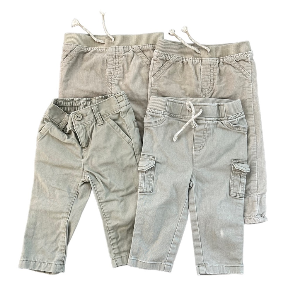 Baby Boy 4 Piece 12m Khaki Pants Bundle